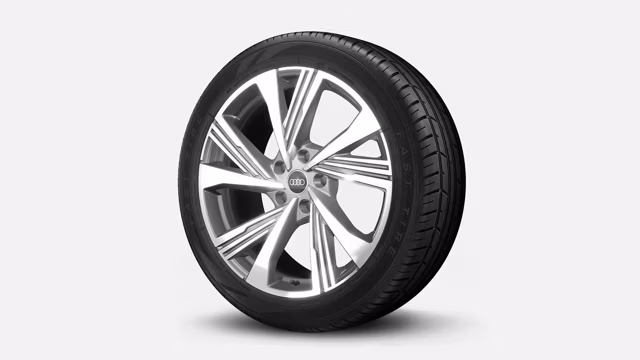 Bilde som viser Wheels, 5-V-spoke structure, Graphite Gray, gloss turned finish, 9.0J|10.0J x 21, 255/45|285/40 R21 tires