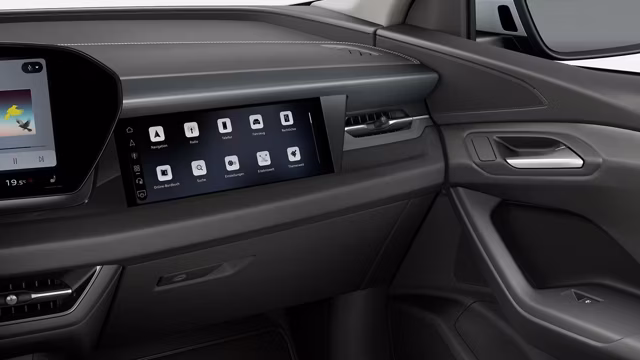Bilde som viser MMI front passenger display