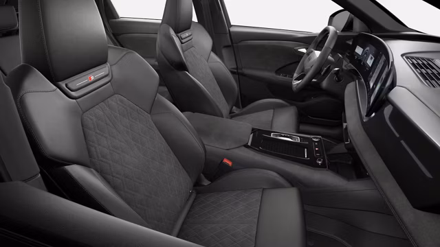 Bilde som viser Interior S with sport seats plus in Dinamica microfiber/leather combination, Black